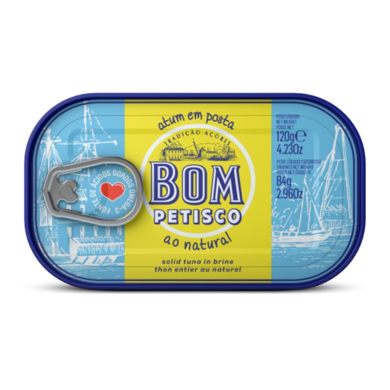 Bom Petisco Tuna In Brine Tin 120g